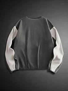 GETOML Men's Casual Elegant Everyday Embroidered Pullover Sweatshirt - Multicolor - View 3