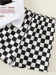 Bubblio Kids 2 Pieces Casual Cute Car Pattern Knitted Vest And Plaid Shorts Set For Boys, Racing Set, Motorcycle S - White - View 5