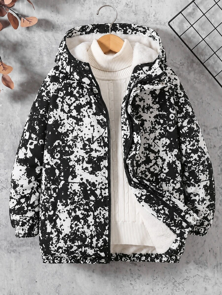 Teen Boys Jackets Autumn Winter - Black - View 1