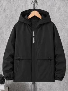 Casuvi Kids Teen Boys Coats Autumn Winter - Black - View 1