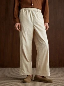 Manfinity CityGents Men's Casual Versatile Commuter Solid Color Pants - Apricot - View 4