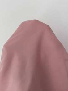 Modelyn 方領荷葉短袖長洋裝，高腰多片式拼接裙擺，A字擺盪長裙 - 粉色 - 查看 7