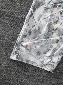 SHEIN بنطلون طويل بقصة بوتكوت مريح وعصري للفتيات المراهقات، بحزام خصر بلون متباين فريد، مناسب للارتداء اليومي والخارجي - متعدد الألوان - مشاهدة 8
