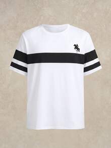 Courvante 3pcs Men's Classic Striped T-Shirt, Suitable For Daily Wear, Holiday - Multicolor - View 5