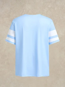 Courvante 3pcs Men's Classic Striped T-Shirt, Suitable For Daily Wear, Holiday - Multicolor - View 4