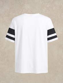 Courvante 3pcs Men's Classic Striped T-Shirt, Suitable For Daily Wear, Holiday - Multicolor - View 6