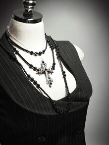 SHEIN ICON Plus Size Retro 1920 Vintage Sexy Y2K Elegant British Style Simple Commuter Dinner Party Black And White Double-Breasted Suit Vest Halloween Summer - Dark Grey - View 8