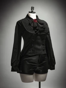 SHEIN ICON Plus Size Retro 1920 Vintage Sexy Y2K Elegant British Style Simple Commuter Dinner Party Black And White Double-Breasted Suit Vest Halloween Summer - Dark Grey - View 11