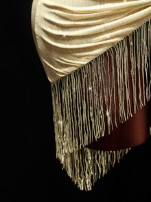 Amplova Women's Tassel Design Sexy Date Party Mini Halter Dress - Gold - View 10