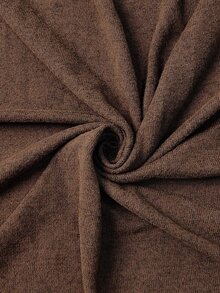 EMERY ROSE Women's Knitted Elegant Autumn Lightweight Coat - Coffee Brown - View 6