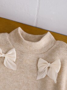 SHEIN Playful Pals 女童（小）T卹套裝 - 卡其色 - 查看 11