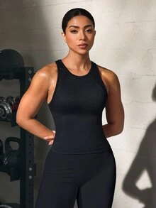 Solea Cove Women's Solid Color Casual Modest Athletic Versatile Daily Workout Gym Travel Sports T-Shirt All Black Summer - Black - View 4
