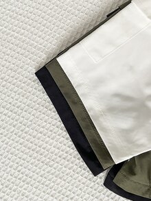 SHEIN 3入組男嬰休閒短褲 杏色、軍綠色、黑色 柔軟舒適 百搭款 適合日常穿著、戶外玩耍、上學、度假、運動與聚會 - 彩色 - 查看 6