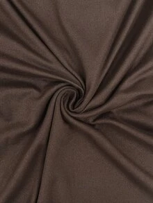 Lalippa Atasan Wanita Kasual Warna Polos Lengan Lonceng, Musim Gugur - Coklat - View 4