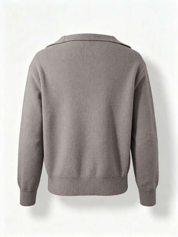 Manfinity Homme Fabric Upgraded With Wool Men's Autumn/Winter Casual Solid Color Sweater - Apricot - View 7