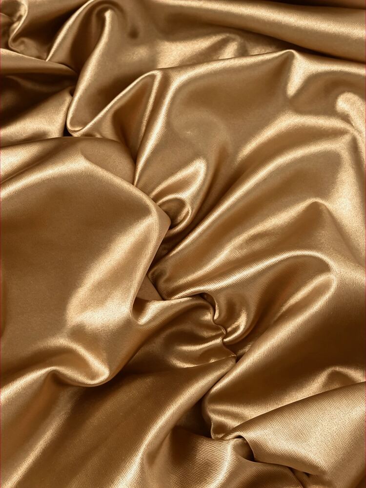 NU&NOW Plus Size Sexy Satin Ruched Bodycon Dress - Gold - View 6