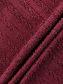 IslaSuriya Autumn Casual Front Button Hooded Jacket - Burgundy - View 4