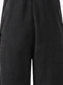Girls' Jumpsuit, Fleece, Fall Clothes, Fall, All-Season New Style, Fashion Casual, Black, Decorated With Black Bowknot Autumn Winter - Black - View 6