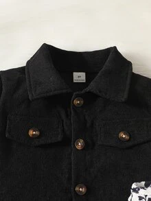 SHEIN Elladie kids 年輕女孩外套套裝 - 黑色 - 查看 11