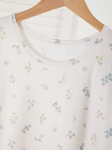 Tween Girl Ditsy Floral Dress Loungewear - Multicolor - View 6
