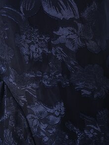 SHEIN Girls' Navy Blue Chiffon Cut-Out 3D Floral Pattern Dress, Elegant Elegant Long Dress With Side Design, Fashionable Spring/Summer Dress For Vacation, Graduation, Back To School, Wedding Season, Formal Parties And Events - Navy Blue - View 7