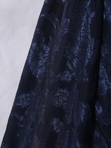SHEIN Girls' Navy Blue Chiffon Cut-Out 3D Floral Pattern Dress, Elegant Elegant Long Dress With Side Design, Fashionable Spring/Summer Dress For Vacation, Graduation, Back To School, Wedding Season, Formal Parties And Events - Navy Blue - View 6