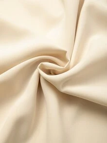 SHEIN Women's Solid Color Mandarin Collar Pleated Sleeveless Shirt, Fashionable And Versatile For Commuting And Outings - Champagne - View 6