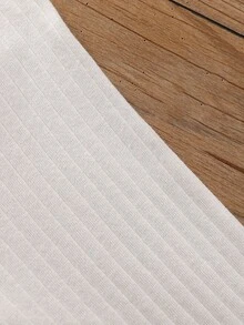 SHEIN Vintaside Kids 3件組女嬰白色螺紋棉質內搭褲 新生兒基本款休閒風格 寬鬆直筒版型 秋冬度假 簡約甜美 夏季穿搭 - 白色 - 查看 8