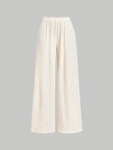 SHEIN MOD Apricot Textured Comfortable Casual 2 Pieces Set For Vacation - Apricot - View 11