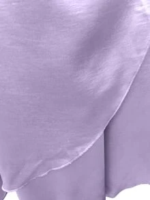 Selianne 新款编织缎带设计金属装饰优雅日常女裙 - 紫色 - 查看 7