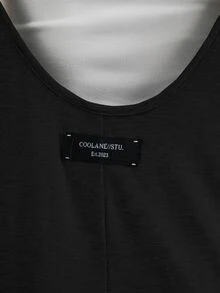 Coolane 女士春夏复古外出约会夜运动装运动休闲基本款灰色中长连衣裙 - 黑色 - 查看 5