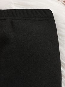 SHEIN Souflis 2件組女嬰粉色保暖內裡加厚連帽熊刺繡長袖打底褲褲裝，可愛休閒韓風保暖毛絨套裝，適合冬季日常外出或室內場合，百搭穿搭 - 彩色 - 查看 9