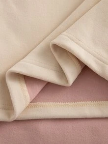 SHEIN 女童 4-8 歲高領奶油色、淺粉色、深粉色 3 件組薄刷毛長袖 T 恤，百搭百搭，適合日常穿著、外出、上學及其他場合 - 彩色 - 查看 9