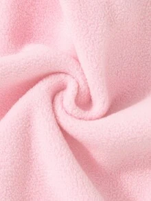 SHEIN 新生女嬰 2 件組秋冬套裝 抓絨彼得潘領粉色上衣與柔軟透氣白色連腳褲套裝 附蝴蝶結 可愛嬰兒服飾 - 淺粉色 - 查看 8