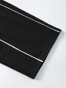 Teenagers New Autumn Gothic Lightning Font Pattern Casual Straight Leg Sports Streetwear Long Pants Cycling - Black - View 7