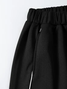 Teenagers New Autumn Gothic Lightning Font Pattern Casual Straight Leg Sports Streetwear Long Pants Cycling - Black - View 4