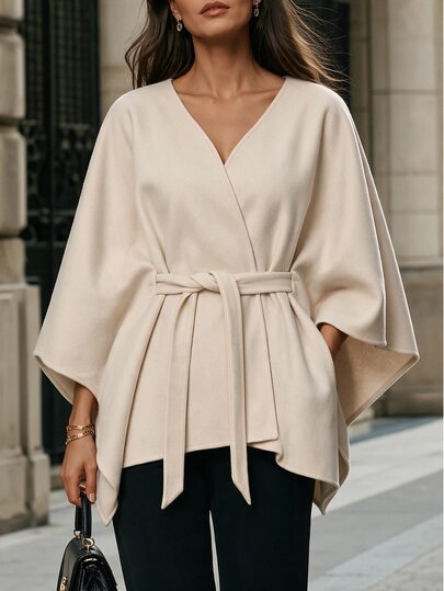 RosyDaze Women Fashionable Minimalist Casual Versatile Cover Up Style Overcoat, Autumn/Winter