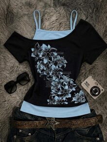 BLUE AND BLACK