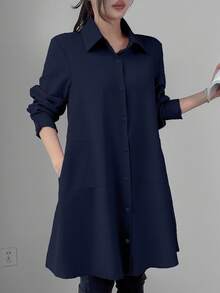 LUMIGAL Women Blouses - Navy Blue - View 7