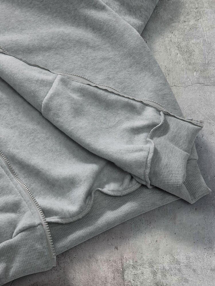 AXEPEAK Men's Colorblock Hoodie & Sweatpants Set - Light Grey - View 10