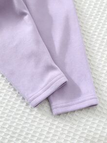 SHEIN Kids Young Girl Casual Crew Neck Long Sleeve Sweatshirt & Leggings 2pcs Set, Suitable For Autumn/Win - Multicolor - View 10