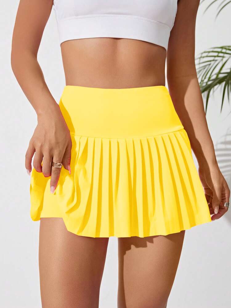 CourtClass CourtClass Women Sports Skirts & Skorts Berlipat Plain - Kuning - View 5