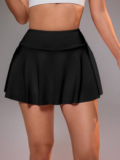 CourtClass CourtClass Women's Sports Skirt With Pockets For Badminton, Tennis, Yoga, Fitness, Running, Marathon, Etc. Athletic Skirt