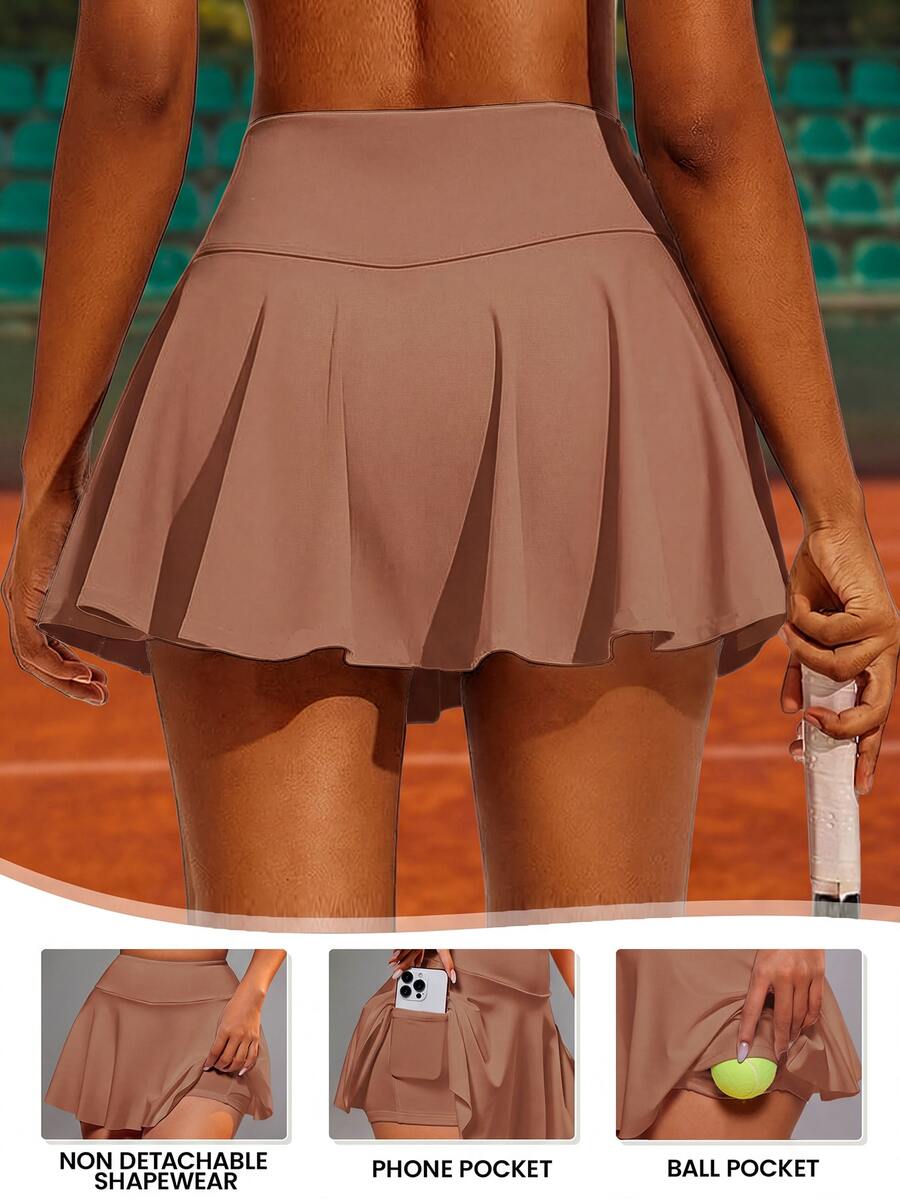 CourtClass CourtClass Women's Summer Premium Pocket Decor Athletic Skirt For Tennis, Yoga, Running & Fitness
