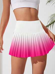 CourtClass CourtClass Women's Gradient Pleated Skort For Sportstennis Skirt - Multicolor - View 6