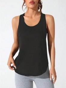 CourtClass CourtClass Letter Print Racerback Sports Tank Top - Multicolor - View 4