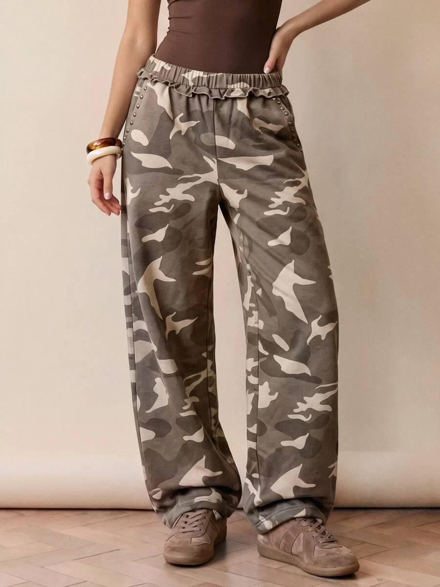 Rina Fox Women's Autumn/Winter New Long Pants Streetwear Versatile Commuter Bottoms Y2K - Multicolor - View 1