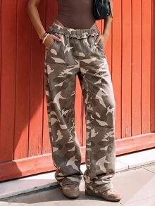 Rina Fox Women's Autumn/Winter New Long Pants Streetwear Versatile Commuter Bottoms Y2K - Multicolor - View 7