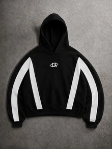 STYNVO Men Hoodies College Off Campus Black And White Autumn - Black - View 2