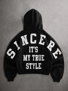 STYNVO Men Hoodies College Off Campus Black And White Autumn - Black - View 3